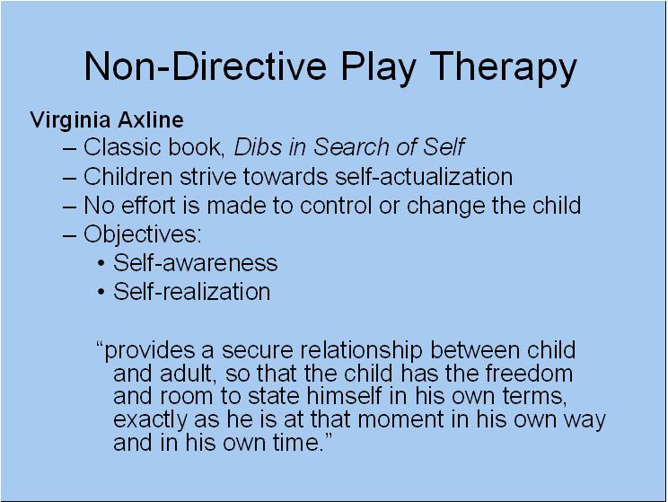 Non Directive Play Therapy CEUs